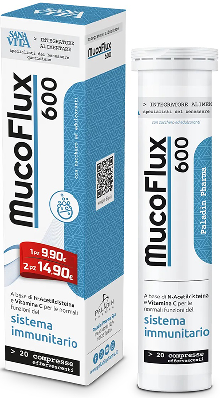 SANAVITA MUCOFLUX 600 20 CAPSULE EFFERVESCENTI - dottorbianchi.it
