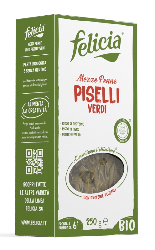 FELICIA BIO MEZZE PENNE PISELLI VERDI 250 G - dottorbianchi.it