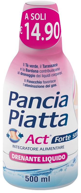 PANCIA PIATTA ACT FORTE DRENANTE LIQUIDO 500 ML - dottorbianchi.it
