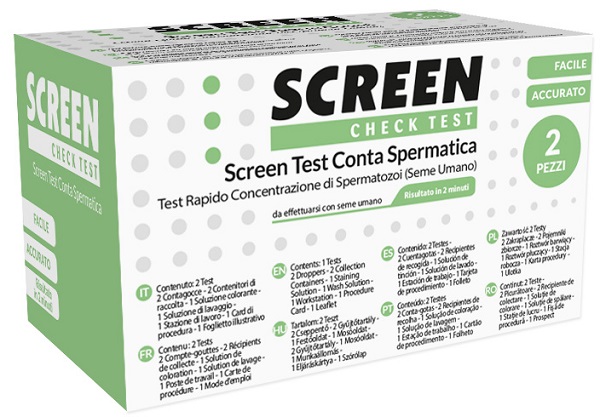 KIT PER L'INDIVIDUAZIONE DI CONTA SPERMATICA 2 PEZZI FERTILITA' MASCHILE SCREEN TEST CONTA SPERMATICA - dottorbianchi.it