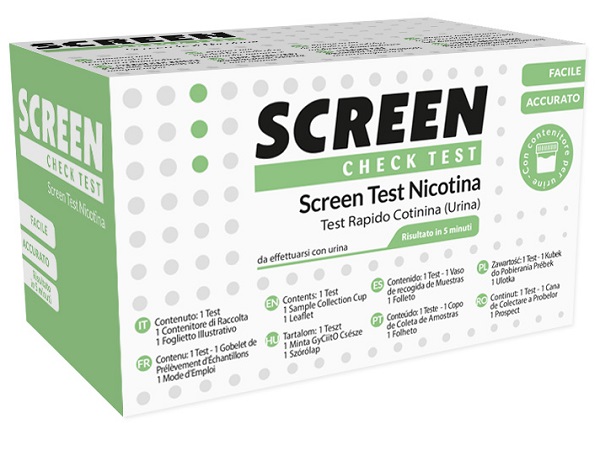 TEST RAPIDO CHE RILEVA LA PRESENZA DELLA COTININA/NICOTINA TRAMITE URINA SCREEN CHECK TEST NICOTINA - dottorbianchi.it