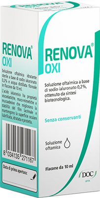 RENOVA OXI COLLIRIO SOLUZIONE OFTALMICA A BASE DI ACIDO IALURONICO 0,2% FLACONE DA 10 ML - dottorbianchi.it