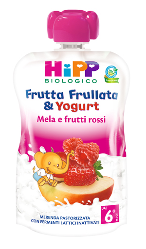 HIPP BIO FRUTTA FRULLATA YOGURT MELA FRUTTI ROSSI 90 G - dottorbianchi.it