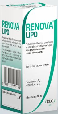 RENOVA COLLIRIO SOSTITUTO LACRIMALE A BASE DI ACIDO IALURONICO 0,4% E LIPIDI FLACONE DA 10 ML SENZA CONSERVANTI - dottorbianchi.it