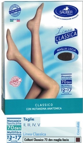 SAUBER CLASSICO COLLANT 70 DENARI MAGLIA LISCIA CIOCCOLATO 2 - dottorbianchi.it