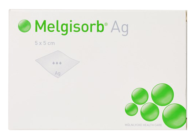 MELGISORB AG MEDICAZIONE CON CARBOSSILMETILCELLULOSA E IONI D'ARGENTO 5 X 5 CM 10 PEZZI - dottorbianchi.it