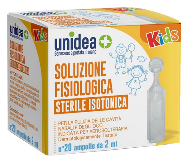 SOLUZIONE FISIOLOGICA UNIDEA 20 AMPOLLE DA 2 ML - dottorbianchi.it