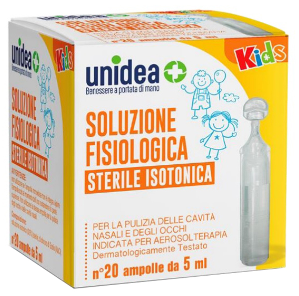 SOLUZIONE FISIOLOGICA UNIDEA 20 AMPOLLE DA 5 ML - dottorbianchi.it