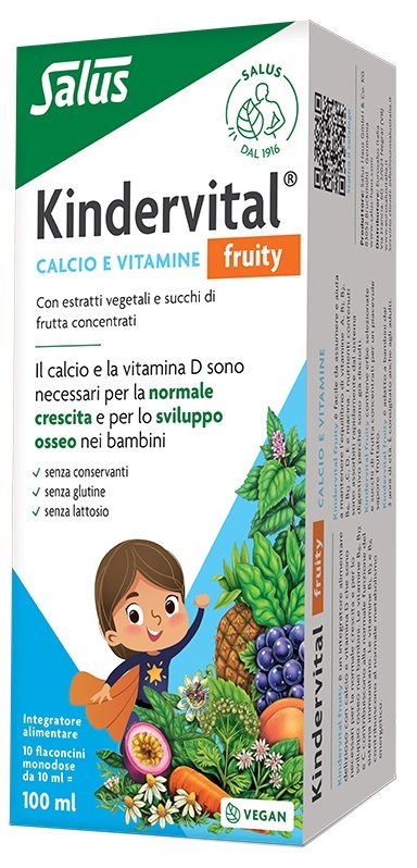 FLORADIX KINDERVITAL FRUITY FORMULA POTENZIATA 10 FLACONCINI MONODOSE X 10 ML PER BAMBINI DA 3 A 12 ANNI - dottorbianchi.it