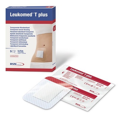 MEDICAZIONE POST-OPERATORIA LEUKOMED T PLUS TRASPARENTE IMPERMEABILE 8 X 10 CM - dottorbianchi.it