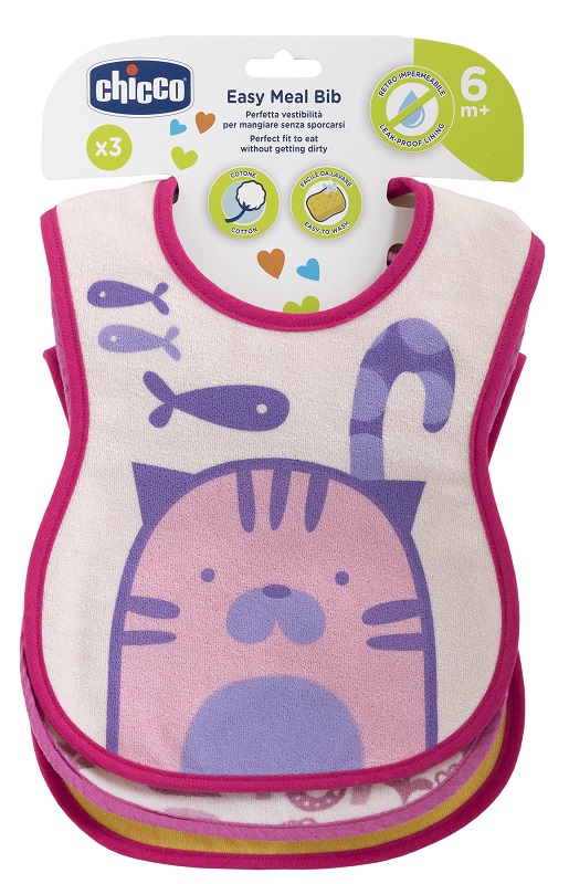 CHICCO BAVAGLINO PAPPA 6M 3 PEZZI GIRL - dottorbianchi.it
