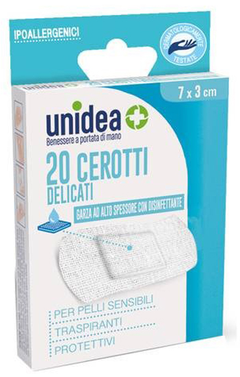 CEROTTO UNIDEA MISURA GRANDE 7 X 3 CM TESSUTO NON TESSUTO 20 PEZZI - dottorbianchi.it