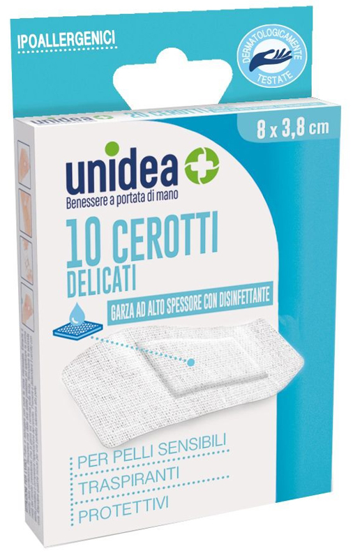 CEROTTO UNIDEA SUPER 8 X 3,8 CM TESSUTO NON TESSUTO 10 PEZZI - dottorbianchi.it