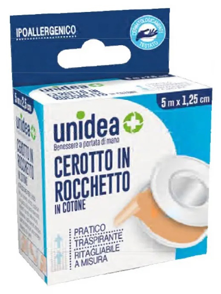 CEROTTO IN ROCCHETTO UNIDEA IN TELA 5M X 1,25 CM - dottorbianchi.it
