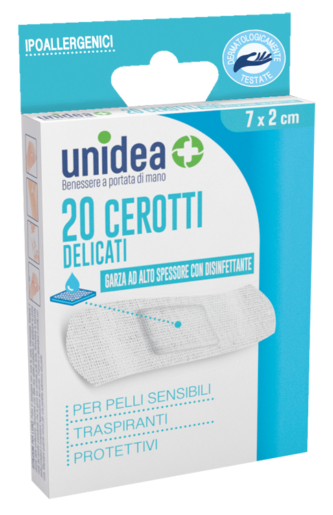 CEROTTO UNIDEA MISURA MEDIA 7 X 2 CM TESSUTO NON TESSUTO 20 PEZZI - dottorbianchi.it