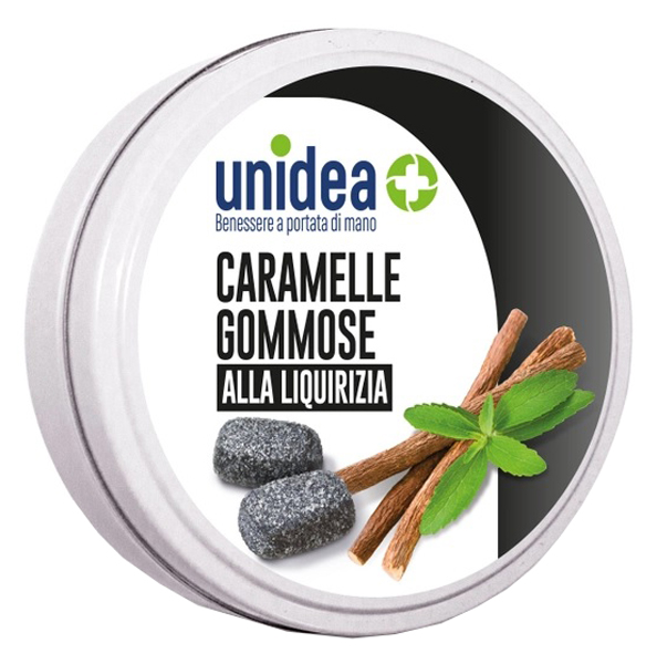 UNIDEA CARAMELLE GOMMOSE LIQUIRIZIA 40G - dottorbianchi.it