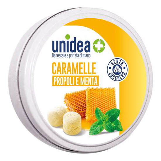 UNIDEA CARAMELLE PROPOLI E MENTA SENZA ZUCCHERO 40 G - dottorbianchi.it
