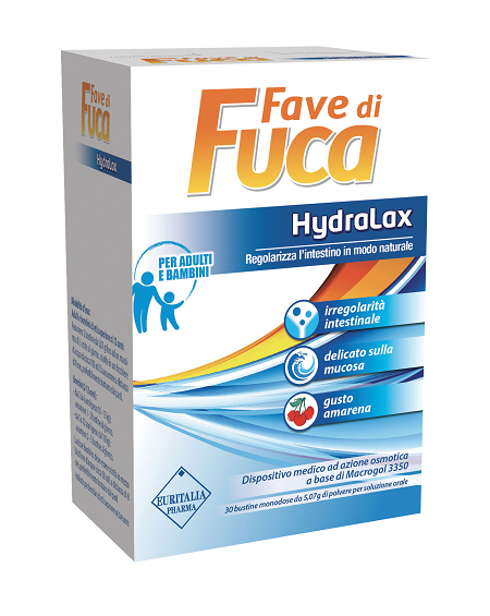 FAVE DI FUCA HYDRALAX 30 BUSTINE MONODOSE DA 5,07 G GUSTO AMARENA - dottorbianchi.it