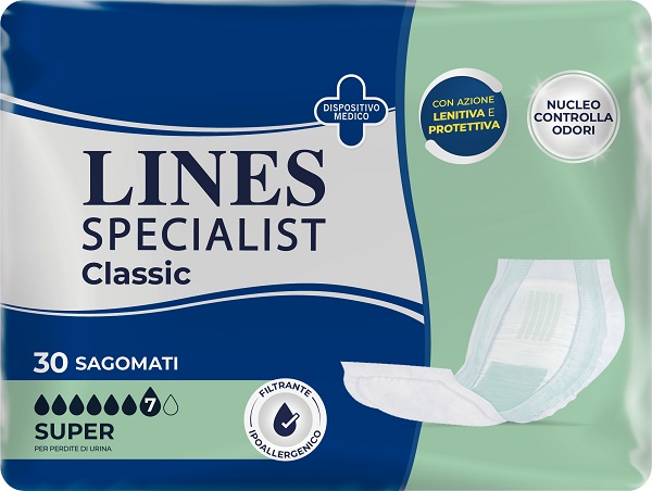 PANNOLONE LINES SPECIALIST CLASSIC SAGOMATO SUPER 30 PEZZI - dottorbianchi.it