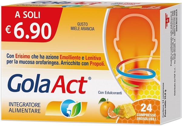 GOLA ACT MIELE ARANCIA 24 COMPRESSE OROSOLUBILI - dottorbianchi.it
