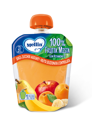 MELLIN POUCH FRUTTA MISTA 90 G - dottorbianchi.it