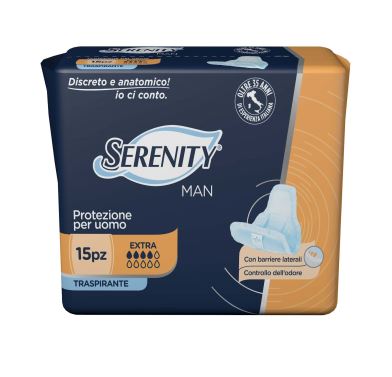 PANNOLINO SERENITY LIGHT MAN EXTRA CON ADESIVO O ALTRO FISSAGGIO 15 PEZZI - dottorbianchi.it