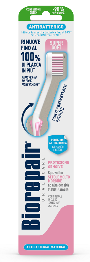 BIOREPAIR ORAL CARE ANTIBATTERICO SPAZZOLINO PIU' COMFORT PROTEZIONE GENGIVE SETOLE SUPER SOFT - dottorbianchi.it