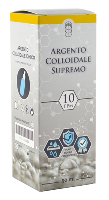 ARGENTO COLLOIDALE SUPREMO 10PPM CERTIFICATO CON CONTAGOCCE 50 ML - dottorbianchi.it