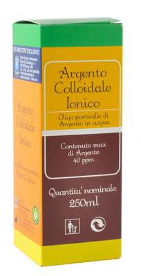 ARGENTO COLLOIDALE IONICO 40PPM CERTIFICATO 250 ML - dottorbianchi.it