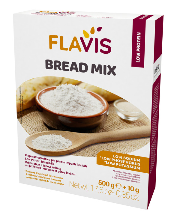 FLAVIS BREAD MIX PREPARATO PER PANE E IMPASTI LIEVITATI APROTEICI 500 G - dottorbianchi.it