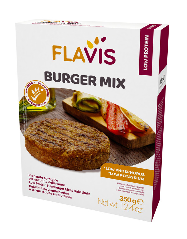 FLAVIS BURGER MIX PREPARATO APROTEICO PER SOSTITUTO DELLA CARNE 350 G - dottorbianchi.it