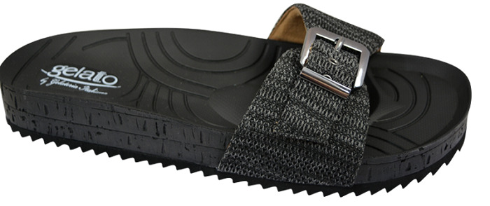 CIABATTA WOODSTOCK MAN BLACK 40/41 - dottorbianchi.it