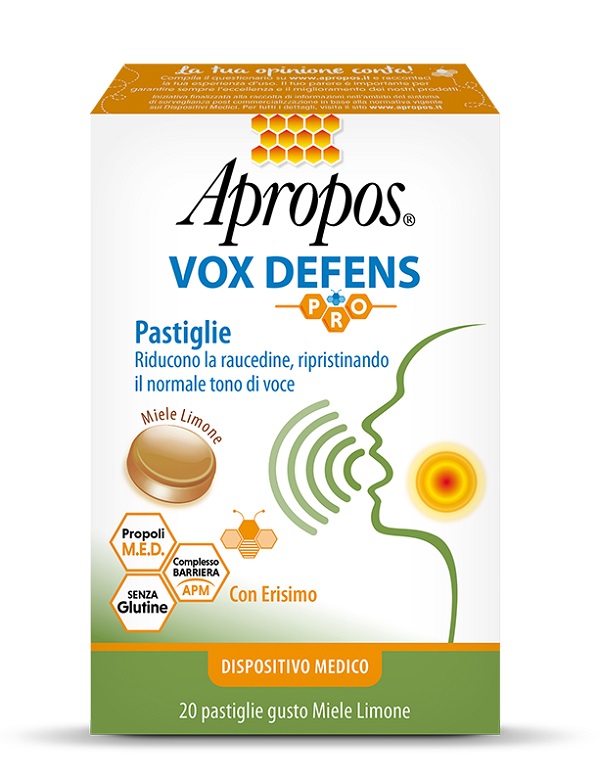 APROPOS VOX DEFENS PRO MIELE LIMONE 20 PASTIGLIE - dottorbianchi.it
