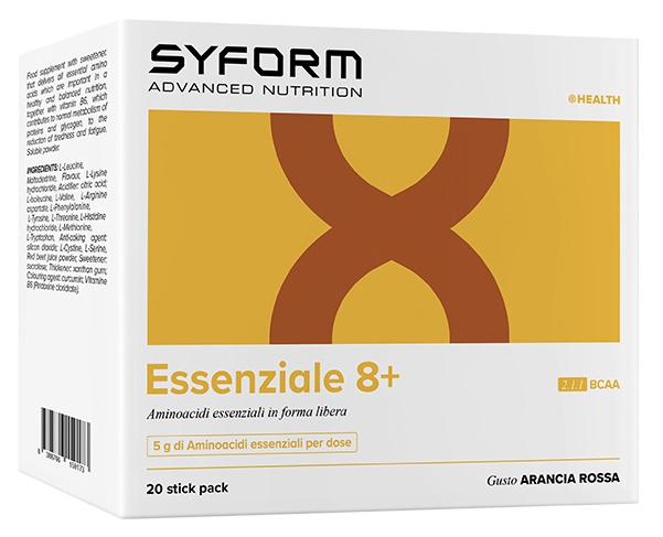 ESSENZIALE 8+ 20 STICK PACK GUSTO ARANCIA ROSSA - dottorbianchi.it