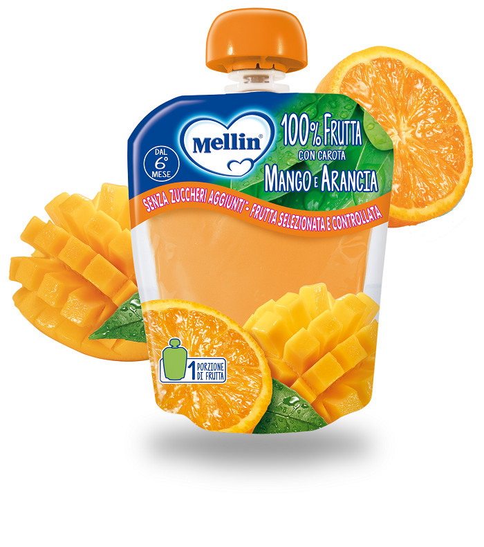 MELLIN POUCH ARANCIA MANGO 90 G - dottorbianchi.it