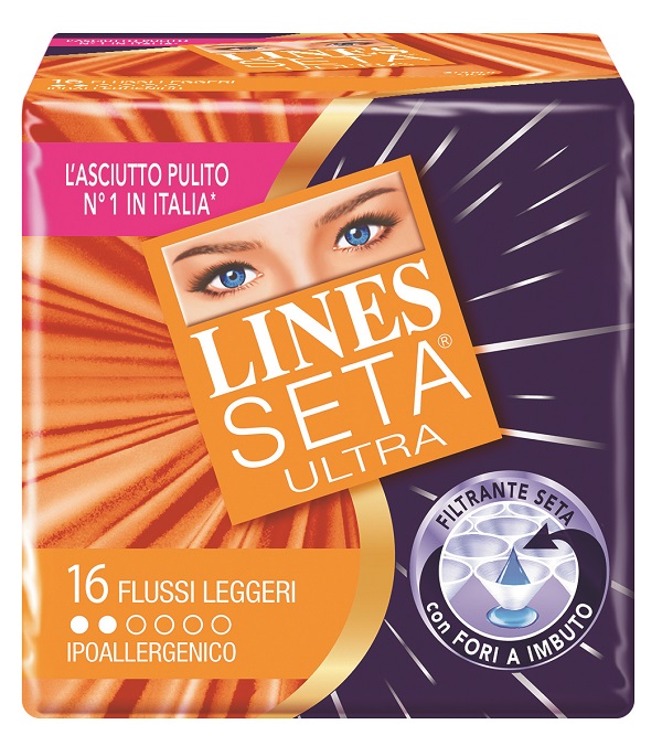 ASSORBENTE LINES SETA ULTRA LEGGERO 16 PEZZI - dottorbianchi.it