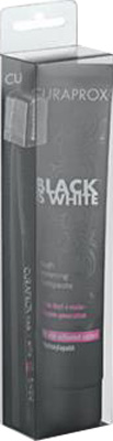 CURAPROX BLACK IS WHITE DENTIFRICI SBIANCANTI 1 DENTIFRICIO DA 90ML + 1 SPAZZOLINO - dottorbianchi.it