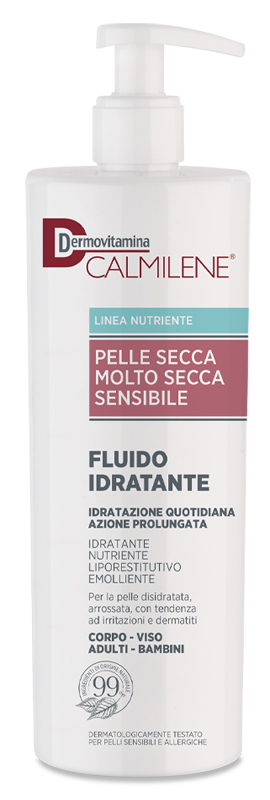 DERMOVITAMINA CALMILENE FLUIDO IDRATANTE PER PELLE SECCA, MOLTO SECCA E SENSIBILE 500 ML - dottorbianchi.it