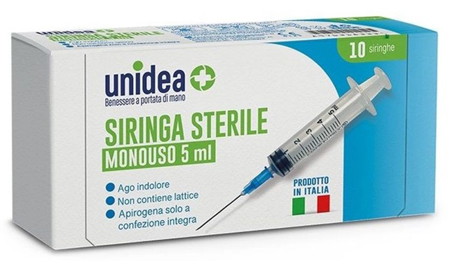UNIDEA SIRINGA DA 5ML MONOUSO 10 PEZZI - dottorbianchi.it