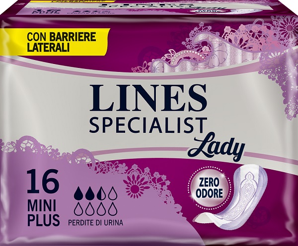 LINES SPECIALIST PANNOLONE MINI PLUS FARMA 16 PEZZI - dottorbianchi.it