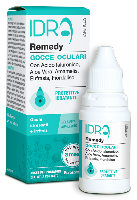 GOCCE OCULARI PROTETTIVE IDRATANTI STERILENS IDRA REMEDY CON ACIDO IALURONICO E ALOE VERA 10 ML - dottorbianchi.it