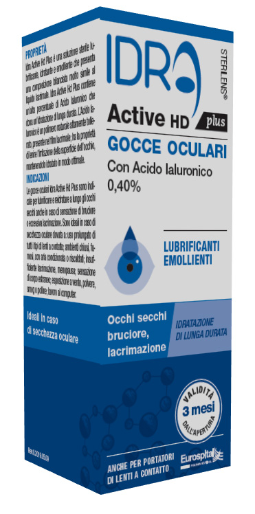 GOCCE OCULARI STERILENS IDRA ACTIVE HD PLUS 10 ML CON ACIDO IALURONICO 0,40% - dottorbianchi.it