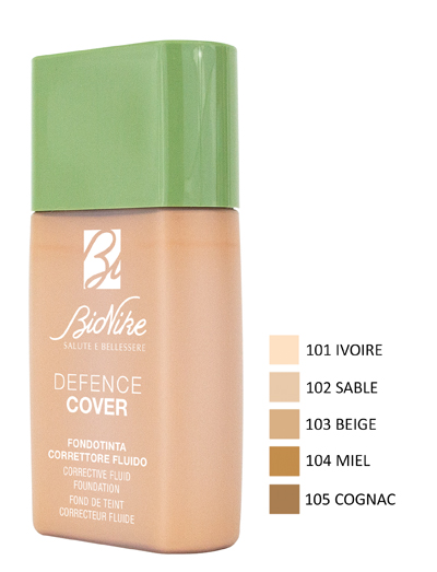 DEFENCE COVER FONDOTINTA CORRETTORE FLUIDO 104 40 ML - dottorbianchi.it