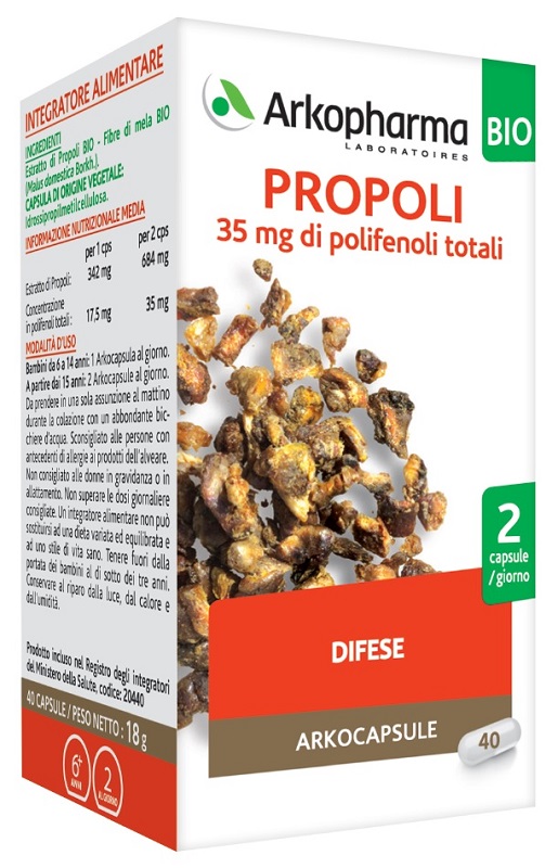 ARKOPHARMA LABORATOIRES BIO PROPOLI 40 CAPSULE - dottorbianchi.it