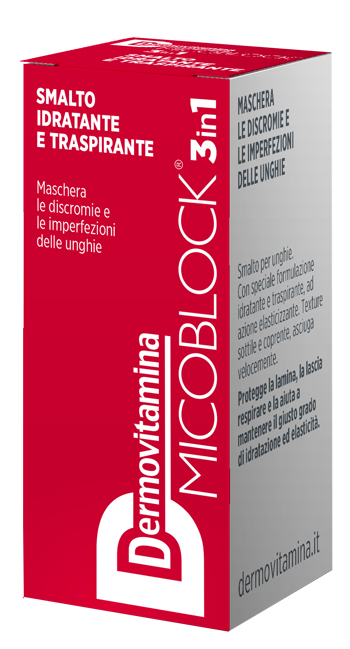 DERMOVITAMINA MICOBLOCK 3 IN 1 SMALTO IDRATANTE E TRASPIRANTE ROSSO 5 ML - dottorbianchi.it