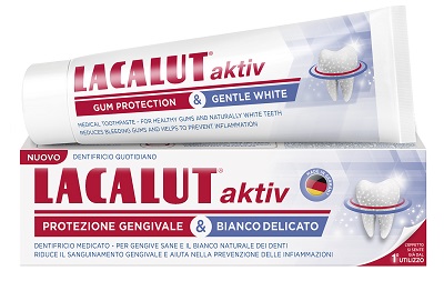 LACALUT AKTIV PROTEZIONE GENGIVALE & BIANCO DELICATO 75 ML - dottorbianchi.it
