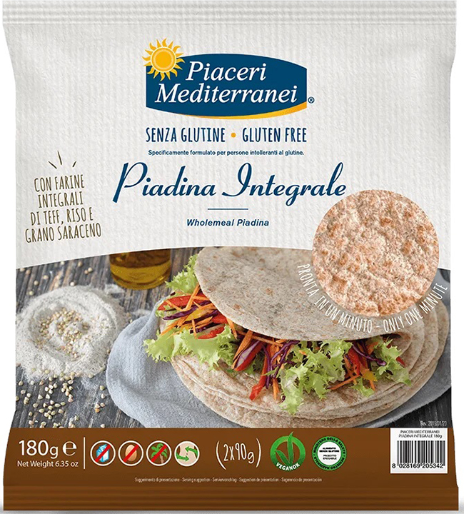 PIACERI MEDIT PIADINA INTEGRALE 180 G - dottorbianchi.it