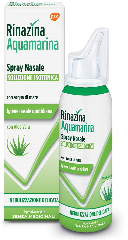 RINAZINA AQUAMARINA ISOTONICA ALOE SPRAY NEBULIZZAZIONE DELICATA 100 ML - dottorbianchi.it