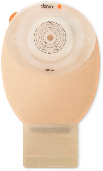 DANSAC NOVALIFE TRE 1 SACCA APERTA OPACA CONVEX MAXI PER ILEOSTOMIA CON FINESTRA RITAGLIABILE 15-59 MM 500 ML 10 PEZZI - dottorbianchi.it