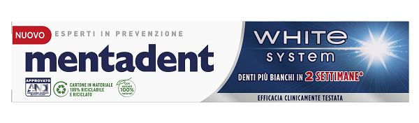 MENTADENT WHITE SYSTEM 75 ML - dottorbianchi.it